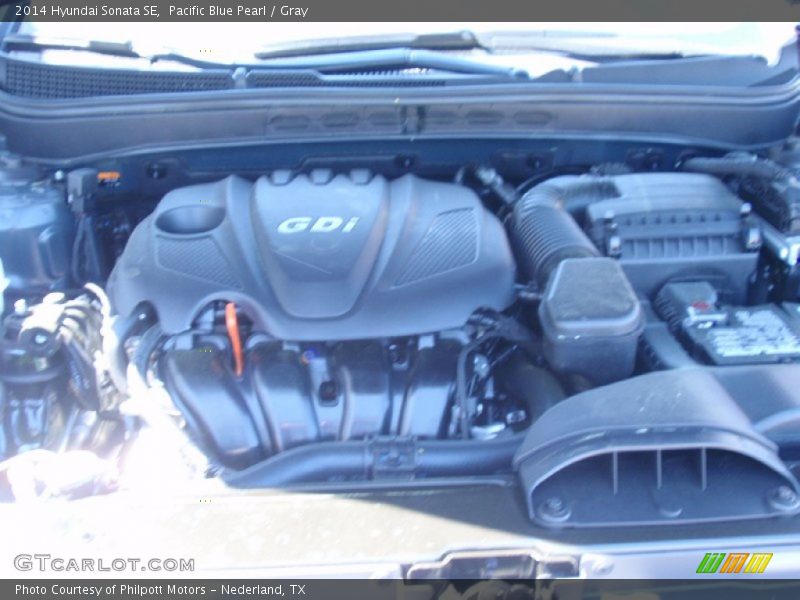 Pacific Blue Pearl / Gray 2014 Hyundai Sonata SE