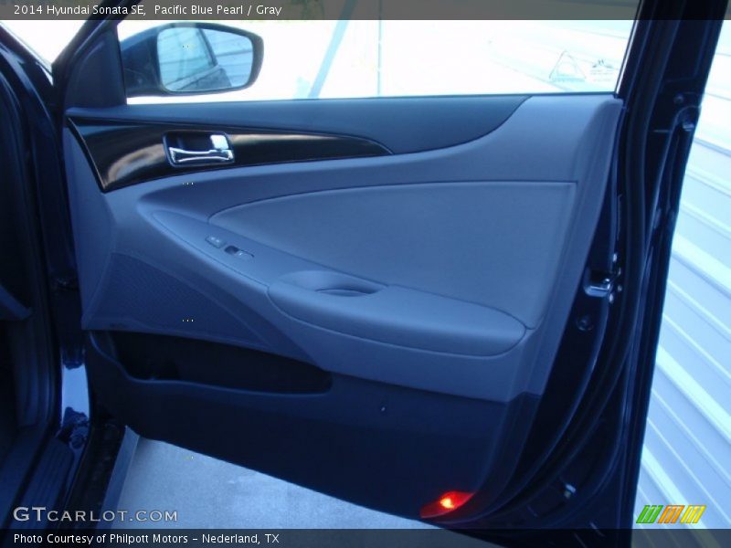 Pacific Blue Pearl / Gray 2014 Hyundai Sonata SE