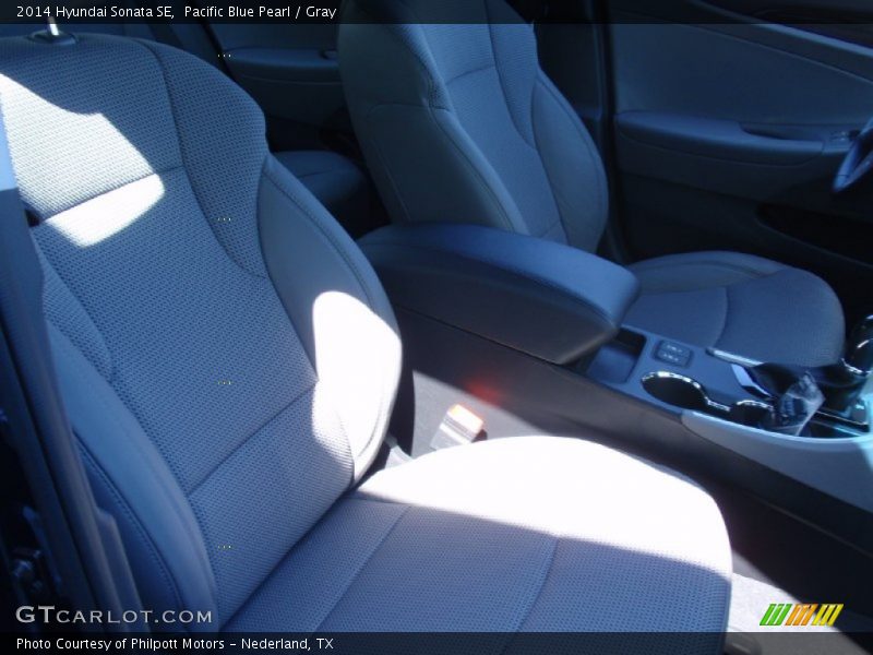 Pacific Blue Pearl / Gray 2014 Hyundai Sonata SE