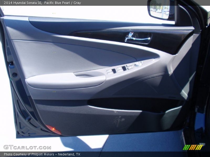 Pacific Blue Pearl / Gray 2014 Hyundai Sonata SE