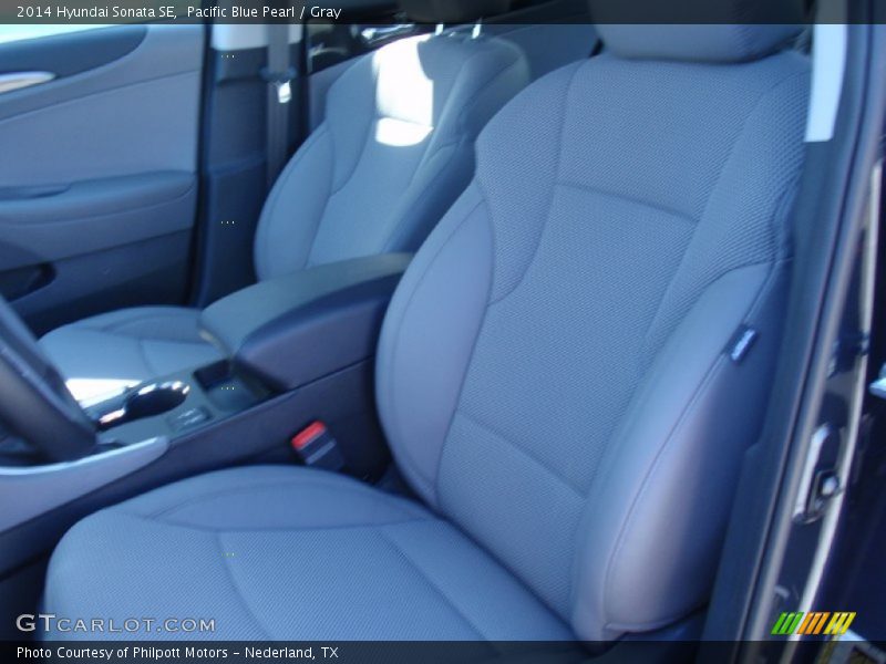 Pacific Blue Pearl / Gray 2014 Hyundai Sonata SE