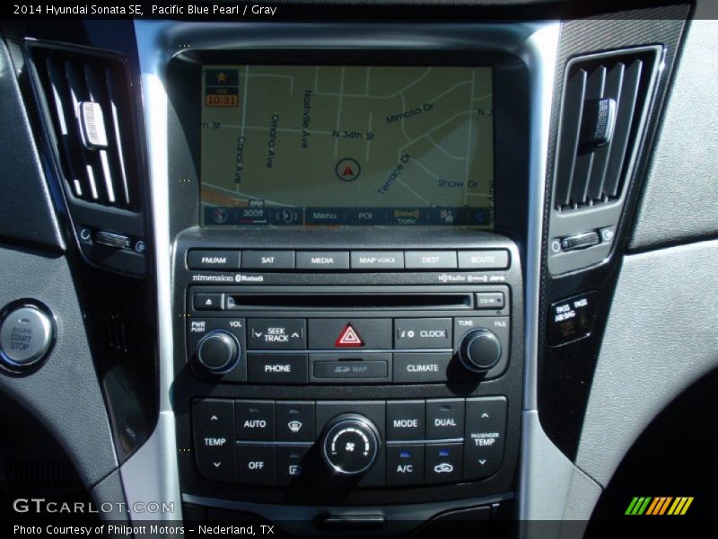 Pacific Blue Pearl / Gray 2014 Hyundai Sonata SE