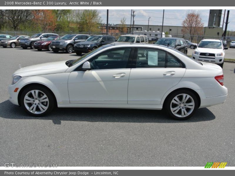 Arctic White / Black 2008 Mercedes-Benz C 300 Luxury