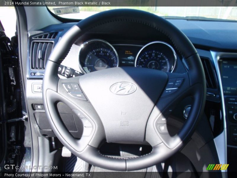 Phantom Black Metallic / Black 2014 Hyundai Sonata Limited