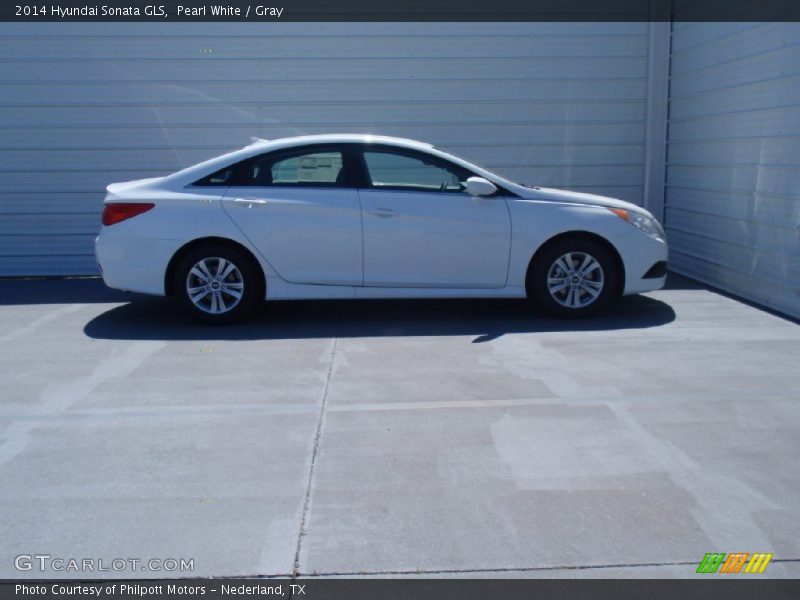 Pearl White / Gray 2014 Hyundai Sonata GLS