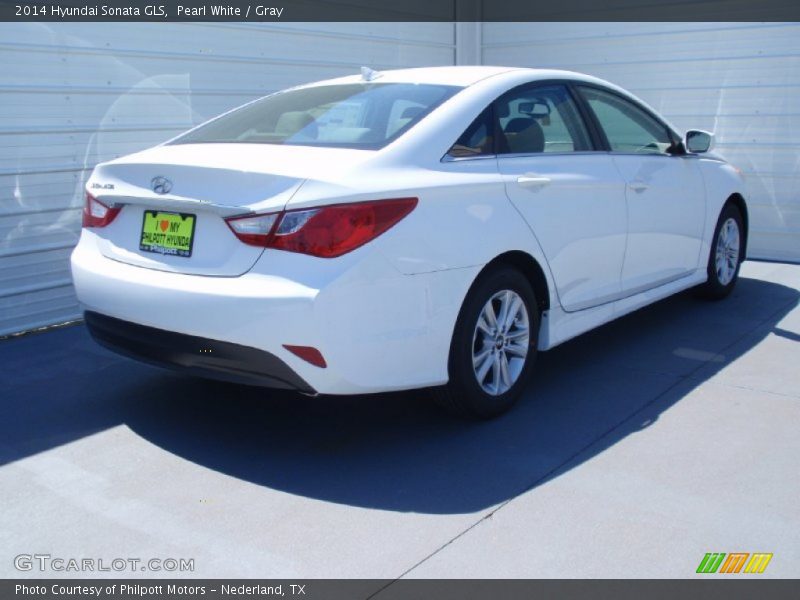 Pearl White / Gray 2014 Hyundai Sonata GLS