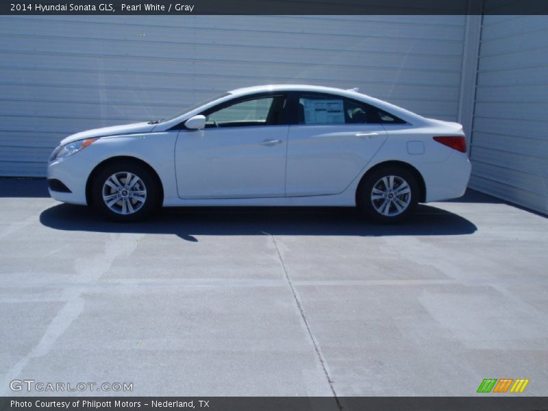 Pearl White / Gray 2014 Hyundai Sonata GLS