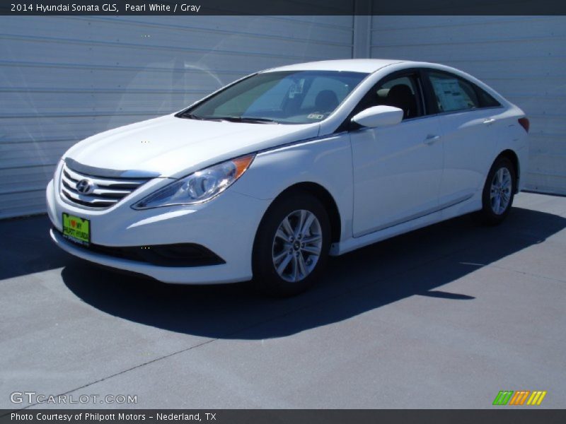 Pearl White / Gray 2014 Hyundai Sonata GLS