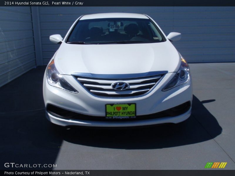 Pearl White / Gray 2014 Hyundai Sonata GLS