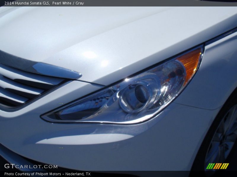 Pearl White / Gray 2014 Hyundai Sonata GLS