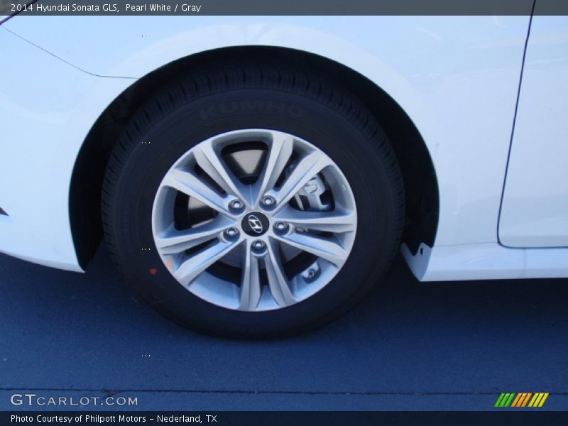 Pearl White / Gray 2014 Hyundai Sonata GLS