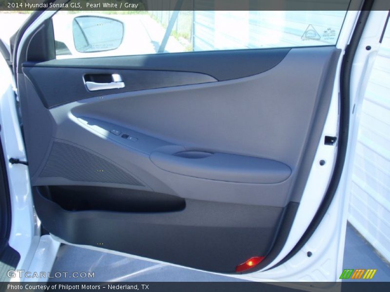 Pearl White / Gray 2014 Hyundai Sonata GLS