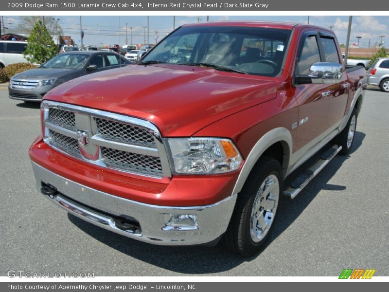 Inferno Red Crystal Pearl / Dark Slate Gray 2009 Dodge Ram 1500 Laramie Crew Cab 4x4