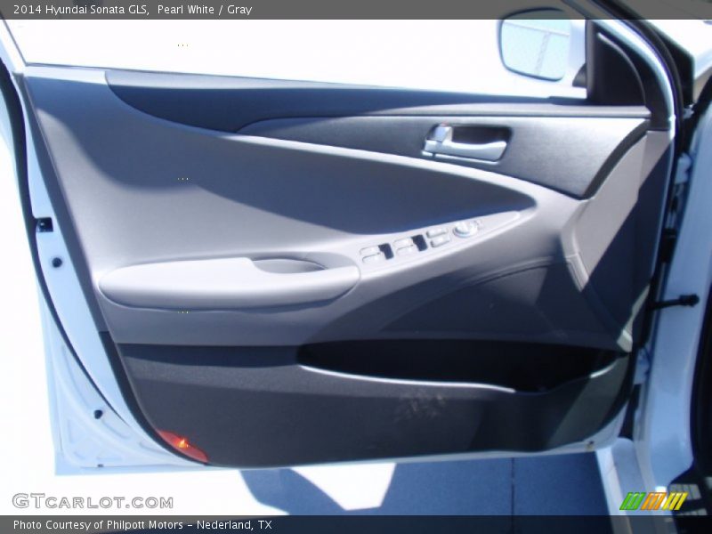 Pearl White / Gray 2014 Hyundai Sonata GLS