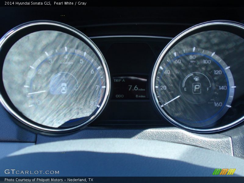 Pearl White / Gray 2014 Hyundai Sonata GLS