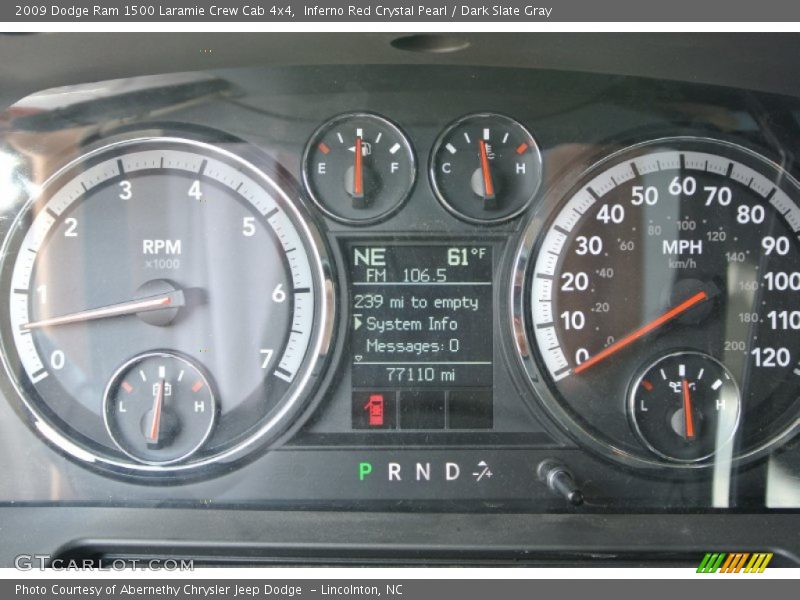 Inferno Red Crystal Pearl / Dark Slate Gray 2009 Dodge Ram 1500 Laramie Crew Cab 4x4