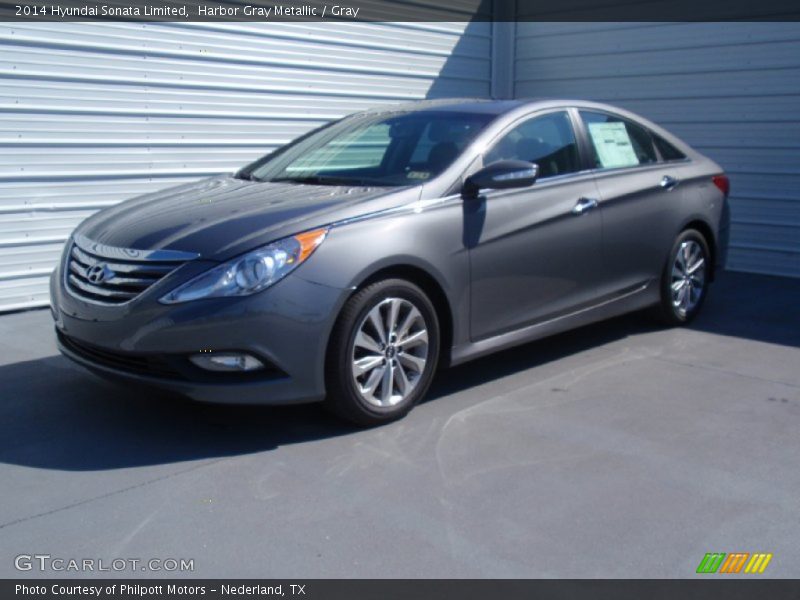 Harbor Gray Metallic / Gray 2014 Hyundai Sonata Limited