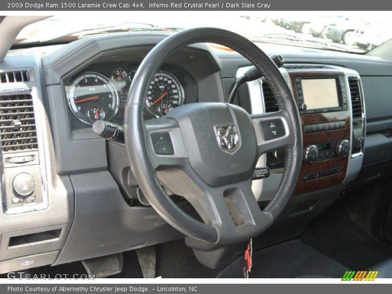 Inferno Red Crystal Pearl / Dark Slate Gray 2009 Dodge Ram 1500 Laramie Crew Cab 4x4