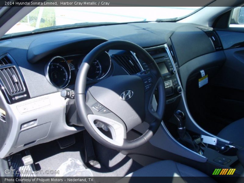 Harbor Gray Metallic / Gray 2014 Hyundai Sonata Limited