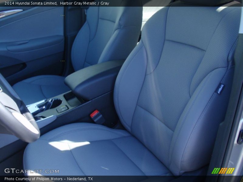 Harbor Gray Metallic / Gray 2014 Hyundai Sonata Limited