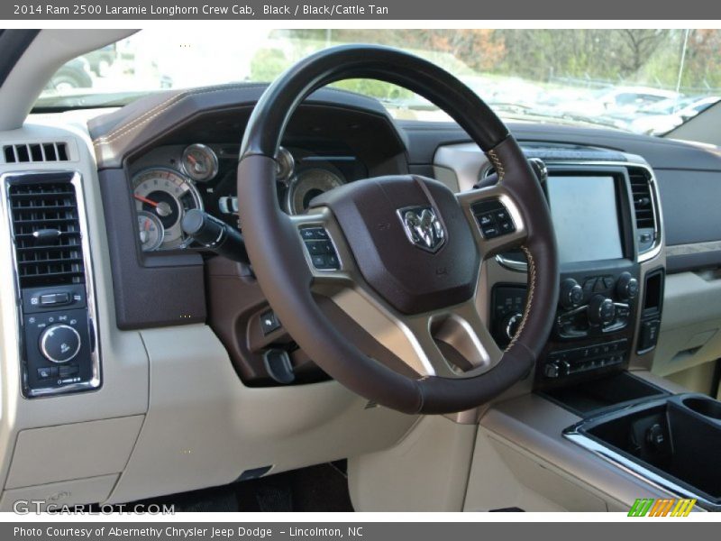 Black / Black/Cattle Tan 2014 Ram 2500 Laramie Longhorn Crew Cab