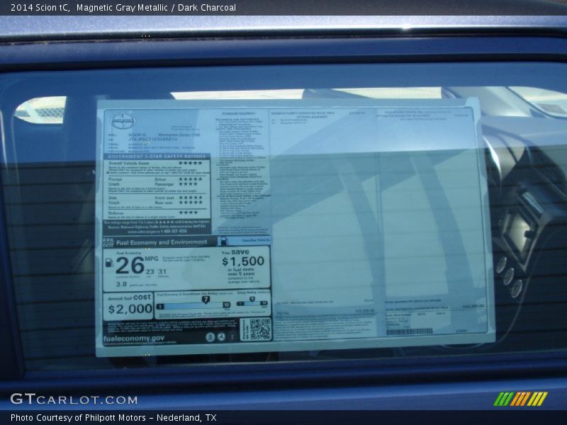 Magnetic Gray Metallic / Dark Charcoal 2014 Scion tC