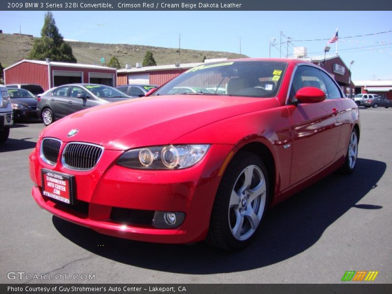 Crimson Red / Cream Beige Dakota Leather 2009 BMW 3 Series 328i Convertible