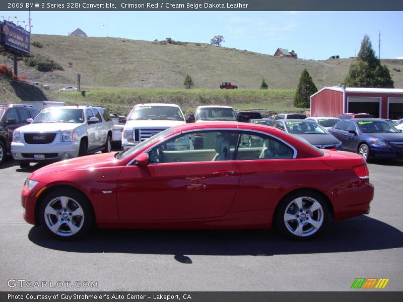 Crimson Red / Cream Beige Dakota Leather 2009 BMW 3 Series 328i Convertible