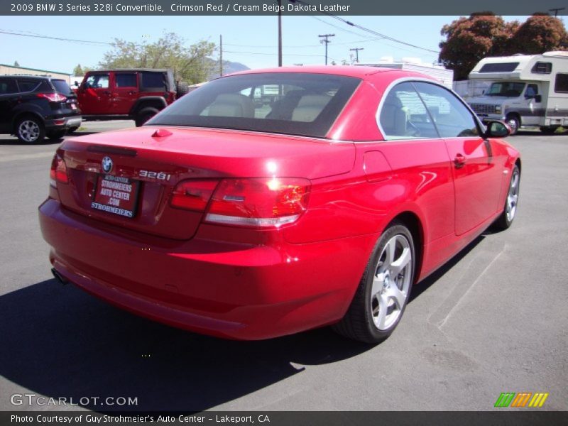 Crimson Red / Cream Beige Dakota Leather 2009 BMW 3 Series 328i Convertible