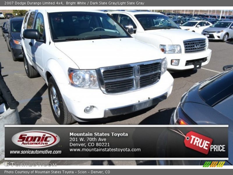 Bright White / Dark Slate Gray/Light Slate Gray 2007 Dodge Durango Limited 4x4