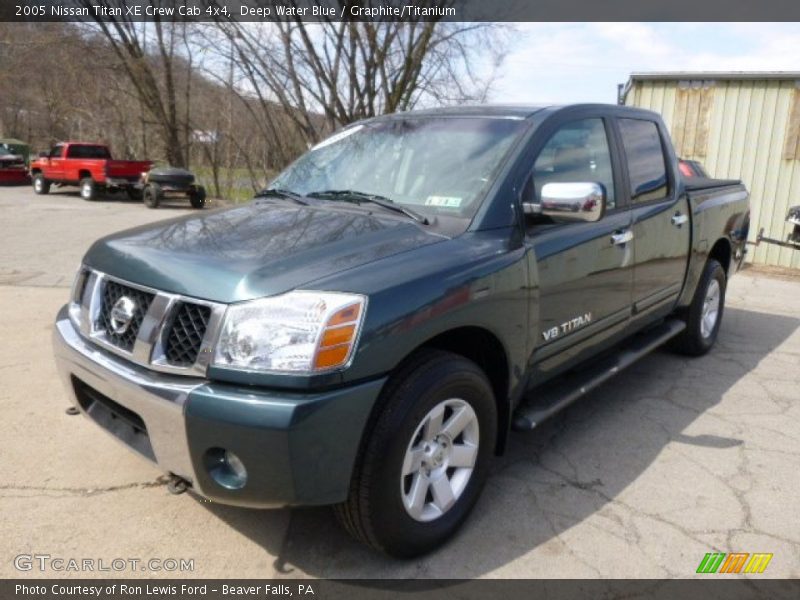 Deep Water Blue / Graphite/Titanium 2005 Nissan Titan XE Crew Cab 4x4