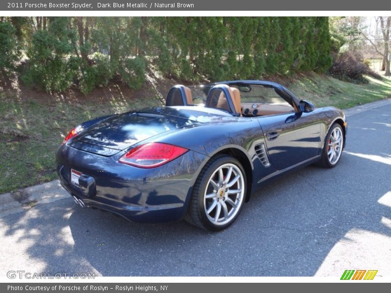 Dark Blue Metallic / Natural Brown 2011 Porsche Boxster Spyder