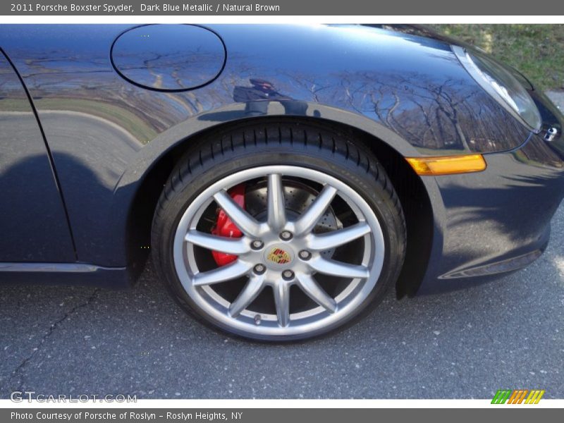 Dark Blue Metallic / Natural Brown 2011 Porsche Boxster Spyder