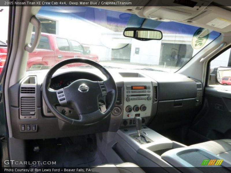 Deep Water Blue / Graphite/Titanium 2005 Nissan Titan XE Crew Cab 4x4