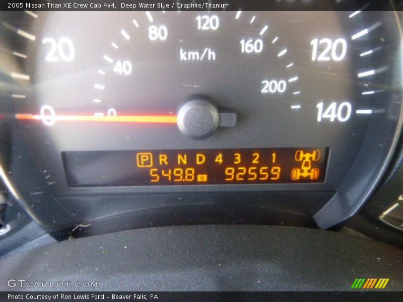 Deep Water Blue / Graphite/Titanium 2005 Nissan Titan XE Crew Cab 4x4