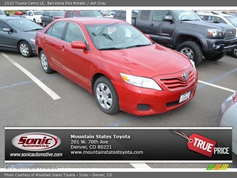 Barcelona Red Metallic / Ash Gray 2010 Toyota Camry LE
