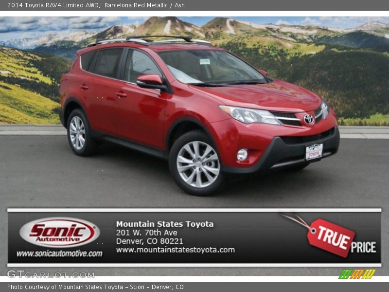 Barcelona Red Metallic / Ash 2014 Toyota RAV4 Limited AWD