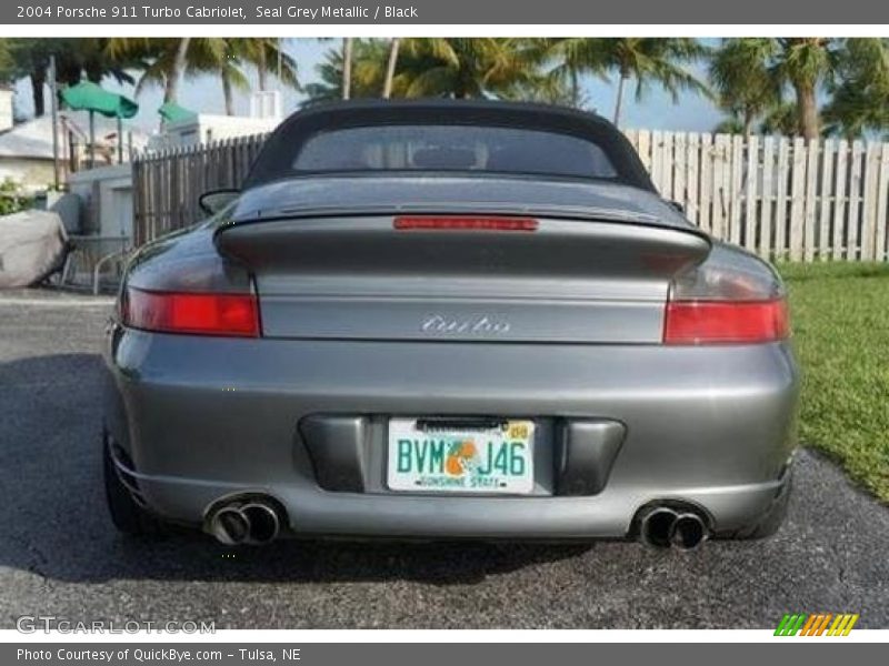 Seal Grey Metallic / Black 2004 Porsche 911 Turbo Cabriolet