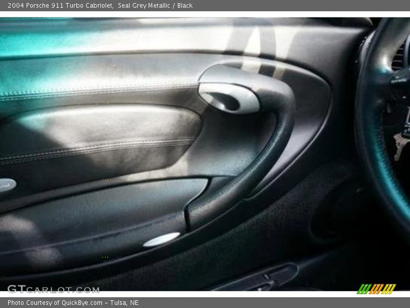 Seal Grey Metallic / Black 2004 Porsche 911 Turbo Cabriolet