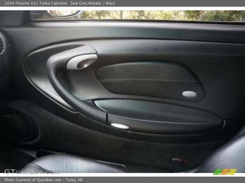 Seal Grey Metallic / Black 2004 Porsche 911 Turbo Cabriolet