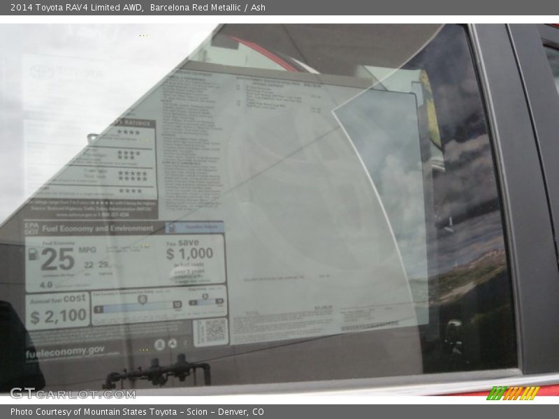 Barcelona Red Metallic / Ash 2014 Toyota RAV4 Limited AWD