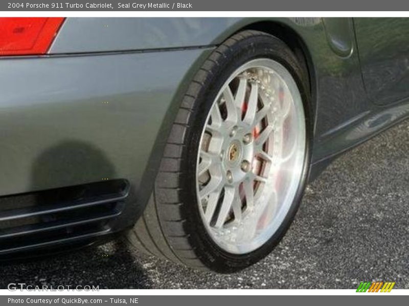 Seal Grey Metallic / Black 2004 Porsche 911 Turbo Cabriolet