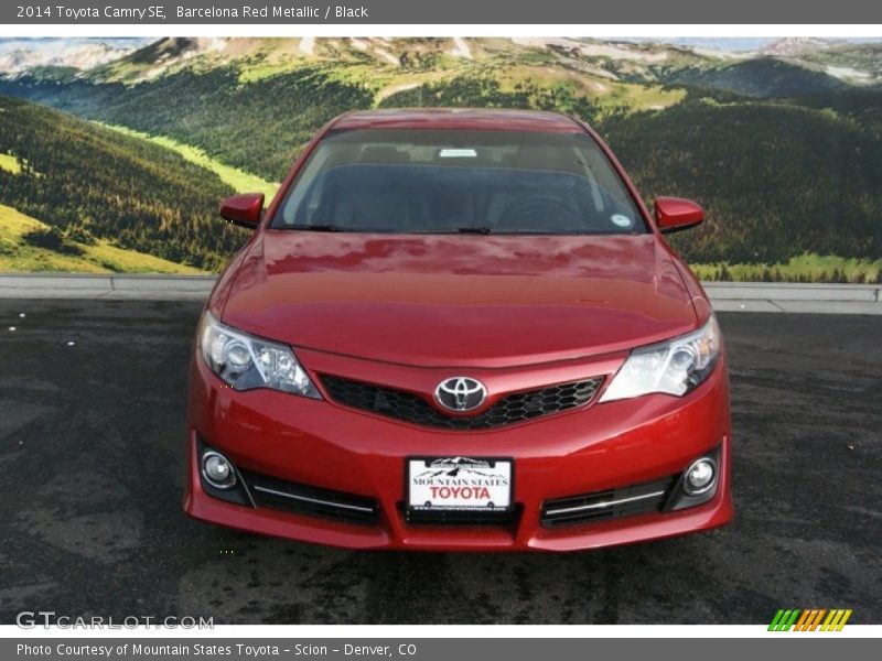 Barcelona Red Metallic / Black 2014 Toyota Camry SE