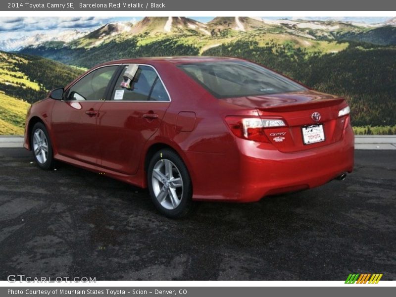 Barcelona Red Metallic / Black 2014 Toyota Camry SE