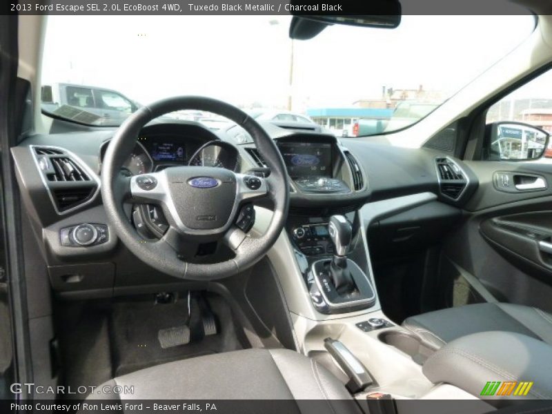 Tuxedo Black Metallic / Charcoal Black 2013 Ford Escape SEL 2.0L EcoBoost 4WD