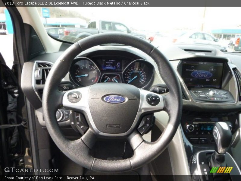 Tuxedo Black Metallic / Charcoal Black 2013 Ford Escape SEL 2.0L EcoBoost 4WD