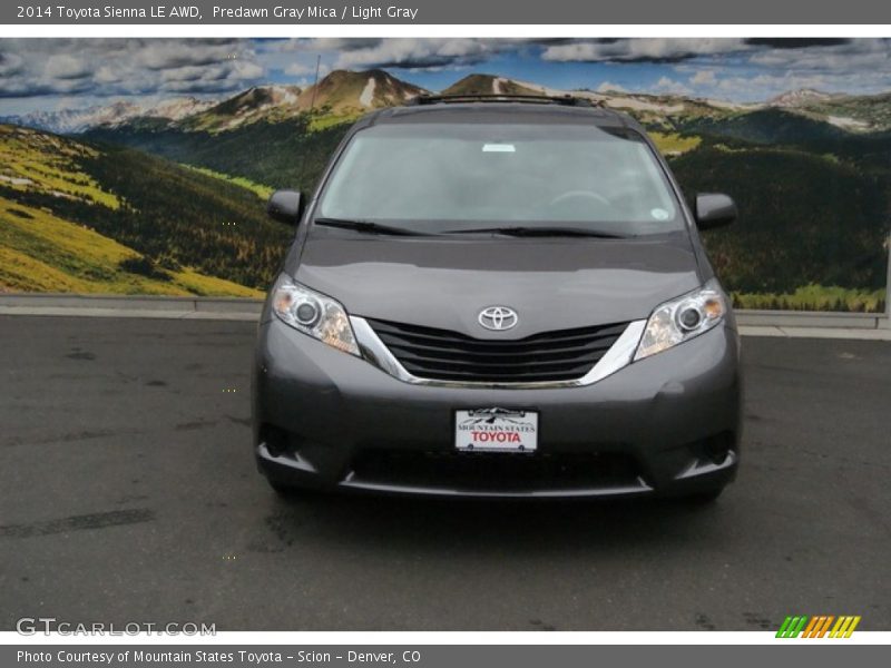 Predawn Gray Mica / Light Gray 2014 Toyota Sienna LE AWD