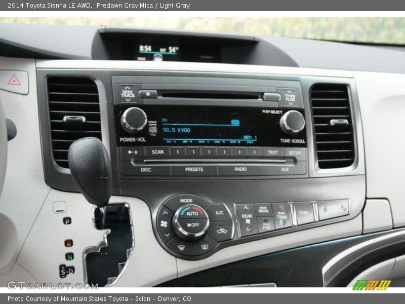 Predawn Gray Mica / Light Gray 2014 Toyota Sienna LE AWD