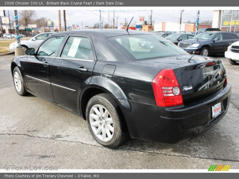 Brilliant Black Crystal Pearl / Dark Slate Gray 2008 Chrysler 300 LX