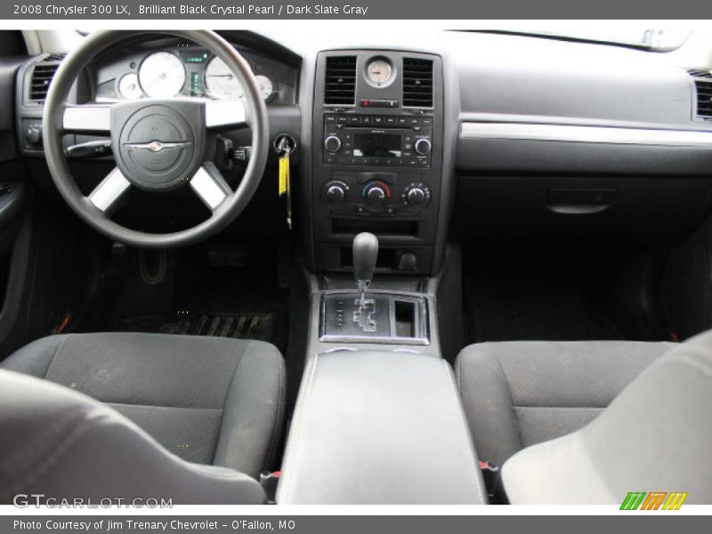 Brilliant Black Crystal Pearl / Dark Slate Gray 2008 Chrysler 300 LX